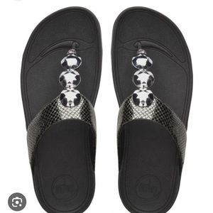 FitFlop Petra Women's Sandals Pewter Sz 8